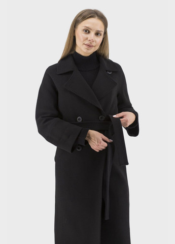 Чорне демісезонне Класичне жіноче вовняне пальто на синтепоні для осені та весни Kent (, ), 38119 No Brand