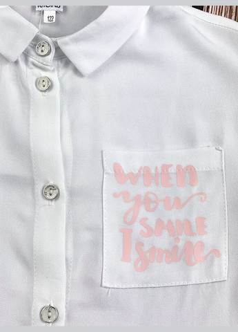 Белая блузка Mevis демисезонная