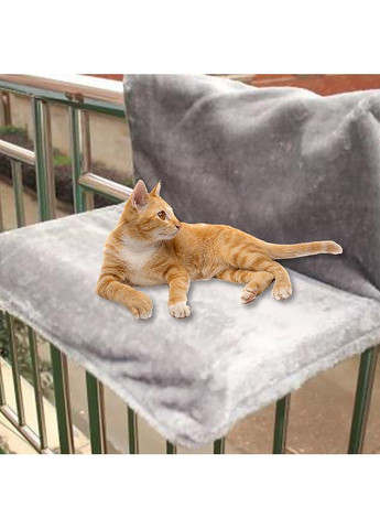 Лежанка підвісна 45*30cm для котів кріплення гачки 1003 Gray Lesko (350349339)