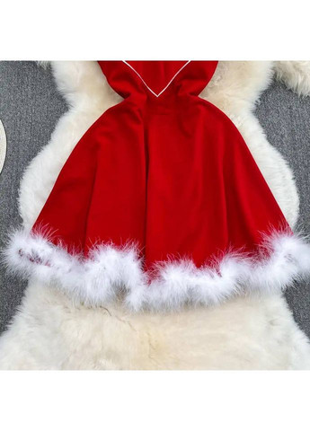 Червона святковий новорічна святкова міні сукня з пишною спідницею Adelante однотонна