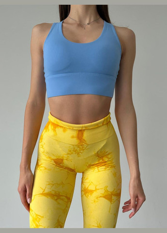 Комбинированные демисезонные леггинсы с мраморным принтом, желтого цвета, размер m Trends