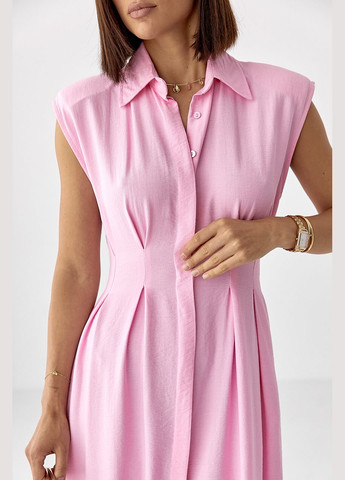 Рожева сукня-поло з клинами Lurex