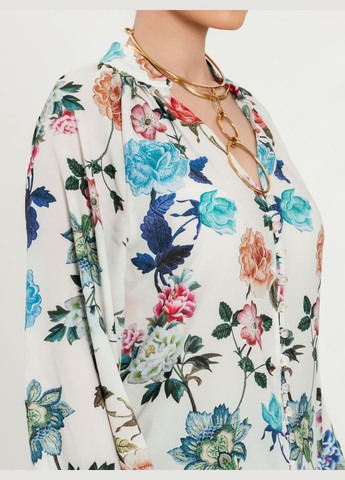 Комбінована романтична блузка з крепу - ua44 / eu38 Iren Klairie