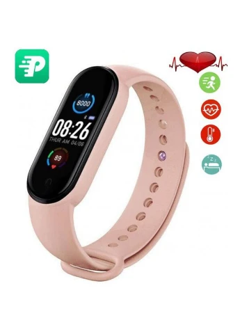 Смарт браслет M5 Smart Bracelet Фітнес трекер Watch Bluetooth. Колір рожевий GQ-18 Smart Watch (386243400)
