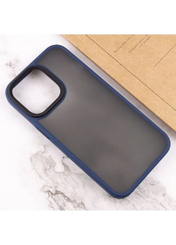 Чохол TPU+PC Metal Buttons для Apple iPhone 14 (6.1") Темно синій Epik (373255738)