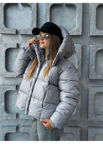 Графітова демісезонна куртка жіноча Гермес