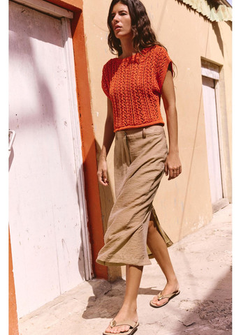 Напівпрозора спідниця міді Zara (360895215)