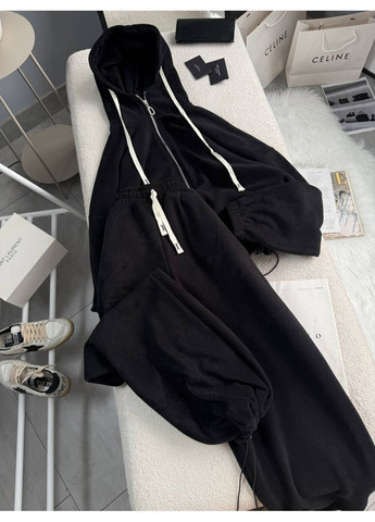 Женский флисовый костюм: тощие оверсайз + штаны на затяжках MonCher (368634184)