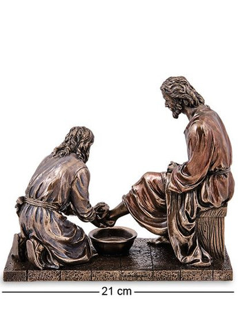 Статуэтка религиозная Иисус с учеником 21 см 1907279 бронзовое покрытие Veronese (346534787)