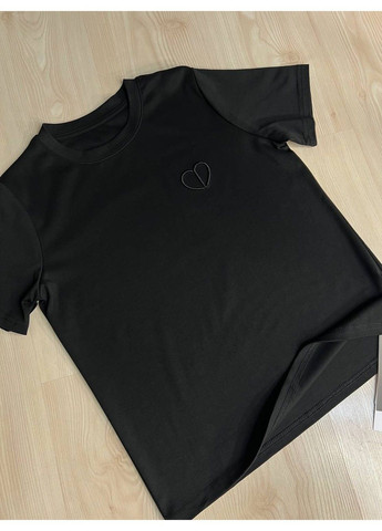 Футболка женская A-N 27040 базовая по фигуре с вышивкой сердце No Brand - (333251729)