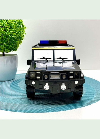 Сейф-копилка Машина полицейская 3в1 с кодовым замком 30см Черная (DSM-6672) No Brand (305404681)