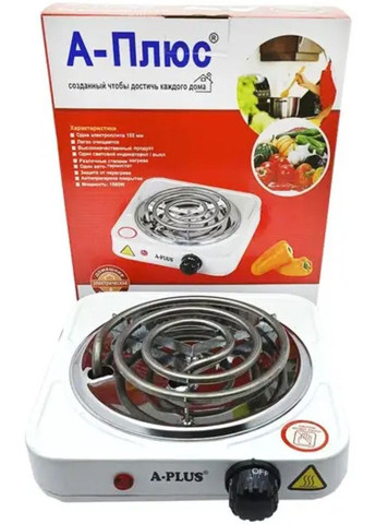 Плита одноконфоркова спіральна кухонна A-Plus настільна переносна електроплита 1000 Вт А-Плюс (297331058)