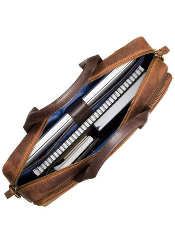 Сумка портфель через плече для чоловіків з натуральної шкіри для документів А4 для ноутбука Коричневий 40386 Visconti (361400973)