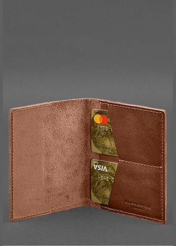 Кожаная обложка для военного билета с карманами 7.2 светло-коричневый краст (A-028341) BlankNote (328961636)