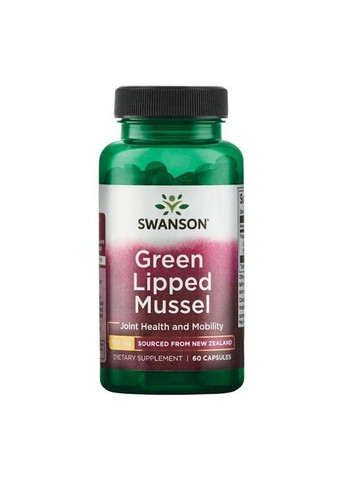 Зелені мідії Green Lipped Mussel 500 mg 60 Capsules Swanson (283618190)