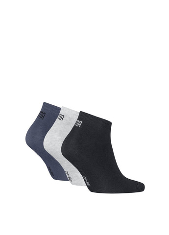Сині шкарпетки sneaker socks unisex (3-pack) Puma однотонні (321662231)