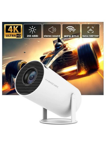 Мини-проектор HY300 с WiFi и Bluetooth для фильмов и презентаций с пультом белый (2390000008) No Brand (340912474)