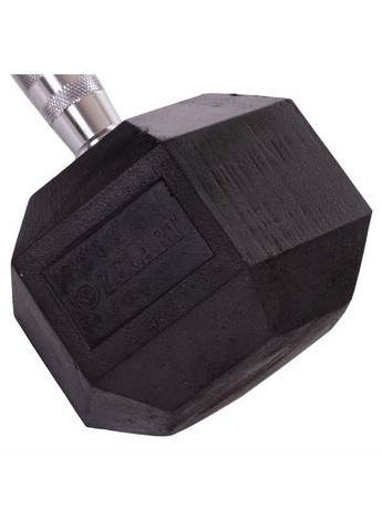 Гантель цільна шестигранна гексагональна гексагональна обгумована 1штука TA-5159-20 (1x20кг) (сталь хромована, гума, вага Zelart (361435269)