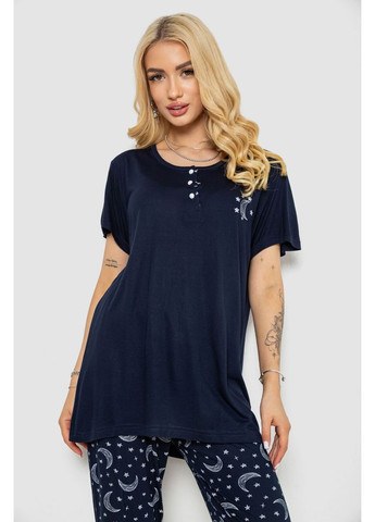Синя піжама жіноча з принтом,, 243r7026 Stil Moda