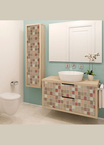 Самоклеящаяся пленка красная мозаика 0,45х10м (103661) Sticker Wall (298285207)