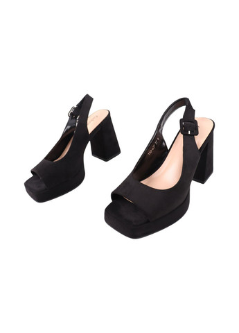 Черные босоножки женские черные на каблуке Gelsomino