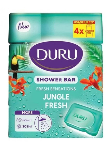 Мыло для душа Fresh Sensations Jungle Fresh Shower Bar 4x150g (1469602-33079973) Duru (368612594)