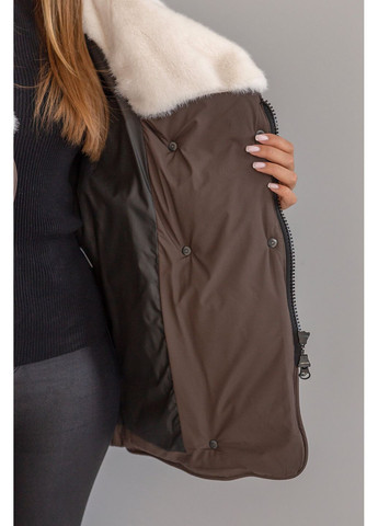 Коричневая зимняя зимня куртка дора MioRichi