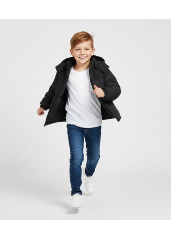 Черная зимняя куртка для мальчика зимняя черная (no591) 120 No Brand