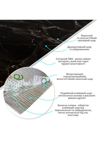 Самоклеюча вінілова плитка в рулоні 600х3000х2мм мармур Глянец SW-00001289 love-shopping Sticker Wall (354655408)