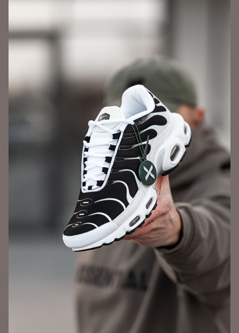Кроссовки женские и мужские Nike Air Max TN Plus black white | Найк Аир Макс ТН Плюс черно-белые No Brand чёрно-белые демисезоны (315482997)