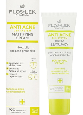 Крем для лица Mattifying Mixed Oily And Acne-prone Skin Cream * 50ml (1384326-19646445) Floslek (368623683)