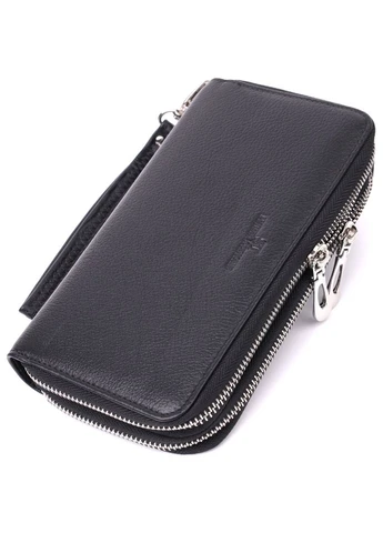 Мужской клатч на два отделения из натуральной кожи ST Leather Черный Верховинка 22531 (398258364)