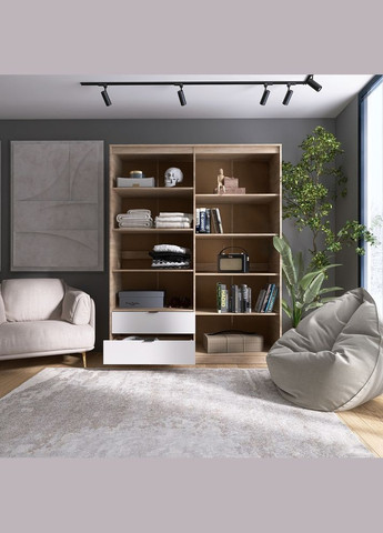 Шафа розпашна для одягу з висувними шухлядами (полиці- полиці) Сіті-1600 160,2х50х204,6 см (EVR-071122) Еверест (329296463)