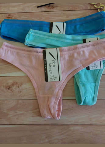 Женские трусики хлопковые трусики стринги Honey Fashion Accessories S/M бирюзовый (2-191) No Brand (313442580)