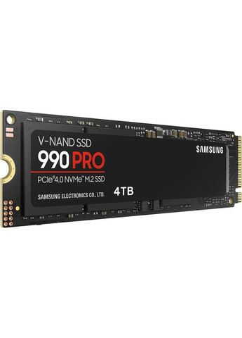 Накопичувач SSD 4ТB 990 PRO M.2 2280 PCIe 4.0 x4 NVMe V-NAND TLC (MZ-V9P4T0BW) Samsung (336953125)