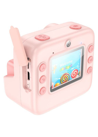 Детский фотоаппарат DV200 с двумя камерами и мгновенной функцией печати, поддержка microSD card, Pink, Box Hoco (371632851)