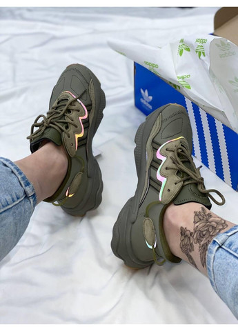 КРОССОВКИ ЖЕНСКИЕ ADIDAS OZWEEGO ADIPRENE PRIDE KHAKI АДИДАС ОЗВИГО No Brand хаки демисезоны (369389784)