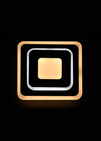 Сучасний квадратний світильник стельовий LED для кімнати кухні ванної 26133 Чорний 4х20х20 см. Sunnysky (364492862)