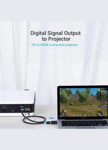 Адаптер DP Male to HDMI Female Adapter Black (HBKB0) Vention (300685062)