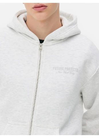 Толстовка флис,серый меланж с принтом, Primark (373271792)