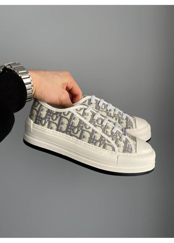 Кросівки жіночі Dior B23 White Grey Platform Premium | Діор Б32 Платформа білі No Brand білі демісезони (360894526)