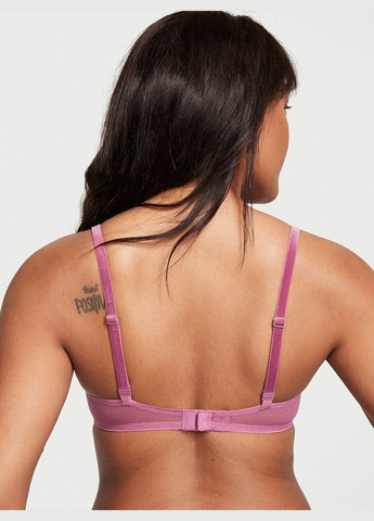Рожевий бюстгальтер sexy tee fleur noir lace push-up bra 80c Victoria's Secret з кісточками