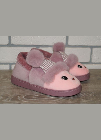 Тапочки домашні Чуні дитячі фіолетові з рожевим No Brand (286421027)