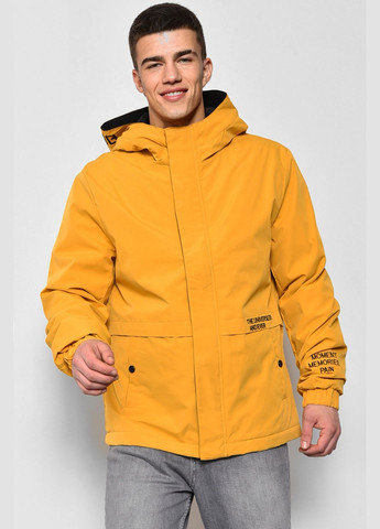 Горчичная демисезонная куртка мужская демисезонная горчичного цвета Let's Shop
