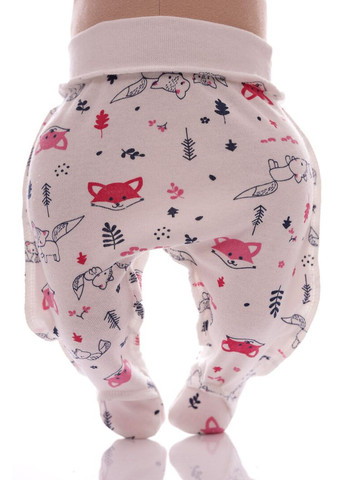 Білий демісезонний набір для новонародженого 3в1 інтерлок лисички білий 62 см (53614) BABYKROHA