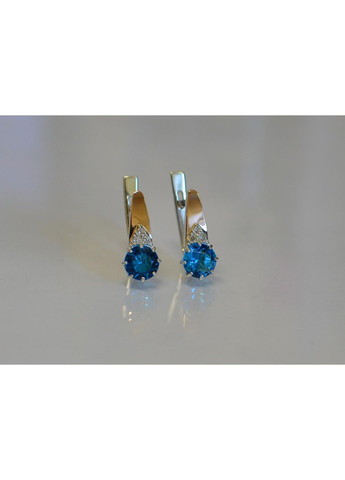 Серебряные серьги с золотыми вставками Silver Style (367112125)