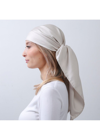 Платок женский однотонный атлас бежевый HEIDI LuckyLOOK 176-317 (324741794)