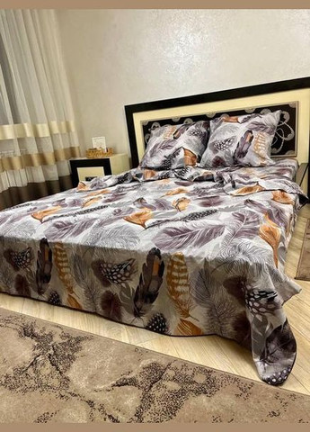 Постільна білизна бавовняна Алексіс Євро 200 x 220 Бязь Сіра 50 х 70 No Brand (344465432)