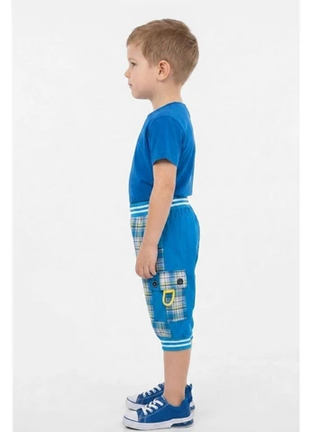 Бриджі для хлопчика блакитного кольору з принтом Let's Shop (398290455)