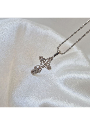 Серебряный Ажурный Крест с распятием серебро 925 пробы Родированное 3068р 1.80г Nobrand (363969180)